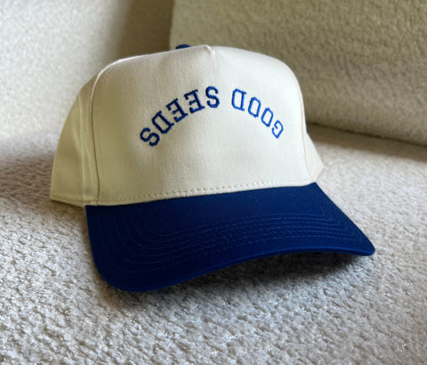 Royal Blue “Good Seeds” Trucker Hat